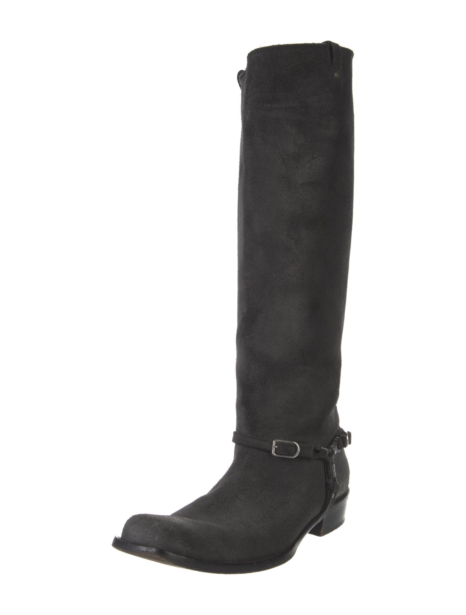 Bottega Veneta Intrecciato Weave Suede Riding Boots